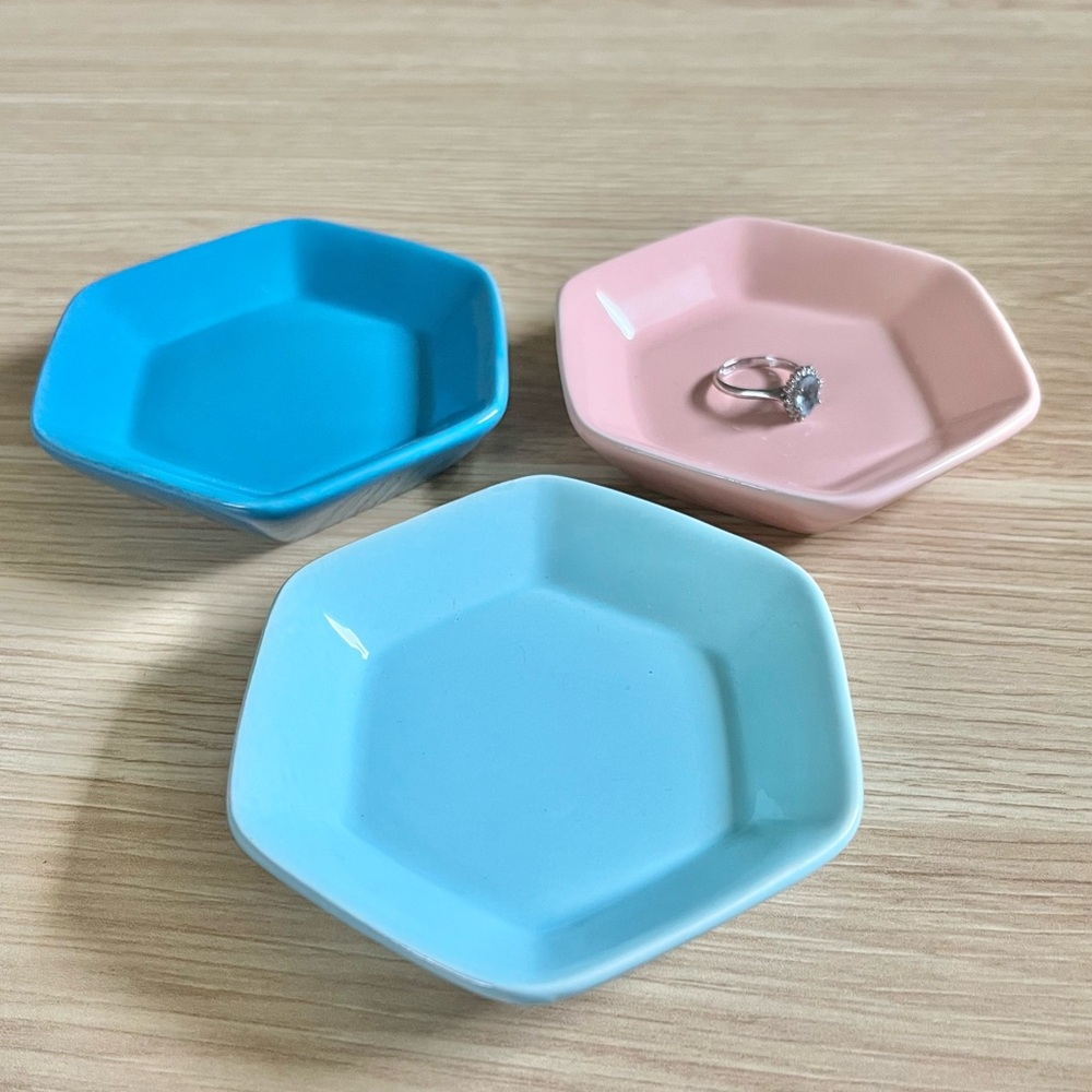 Set of 3 Geometric Jewelry Dishes